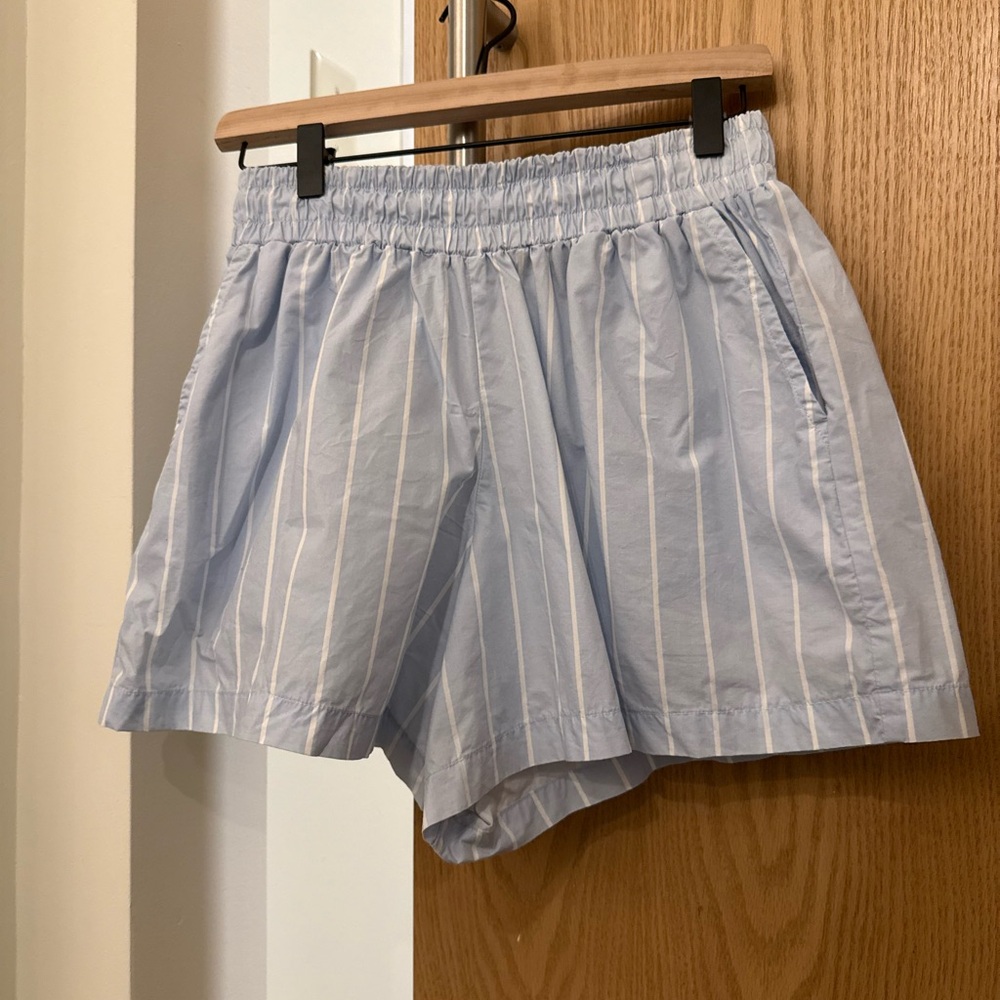 Brunette the Label Blue & White Striped Boxer Shorts
